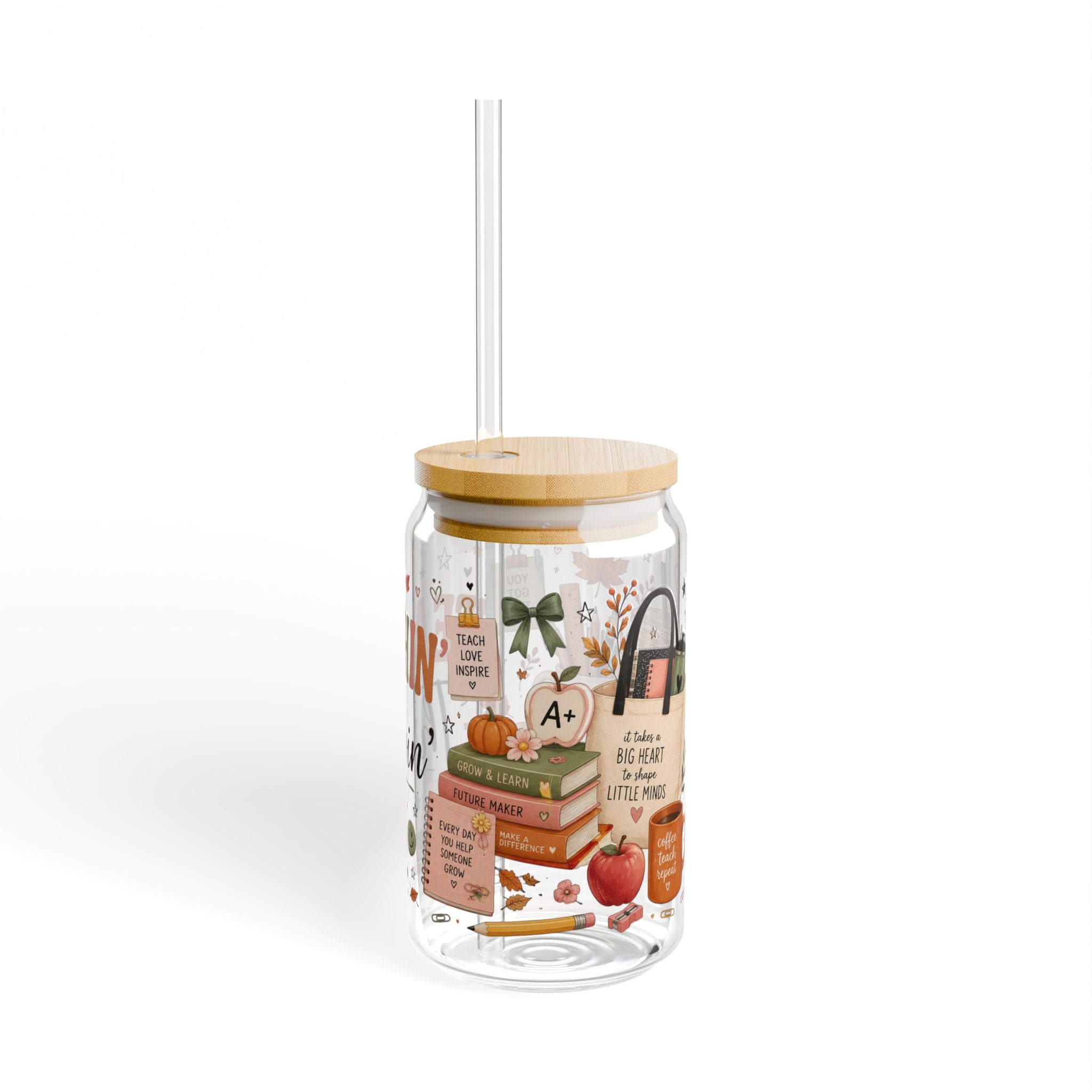 Teachin’ & Thrivin’ || 16oz Glass Cup