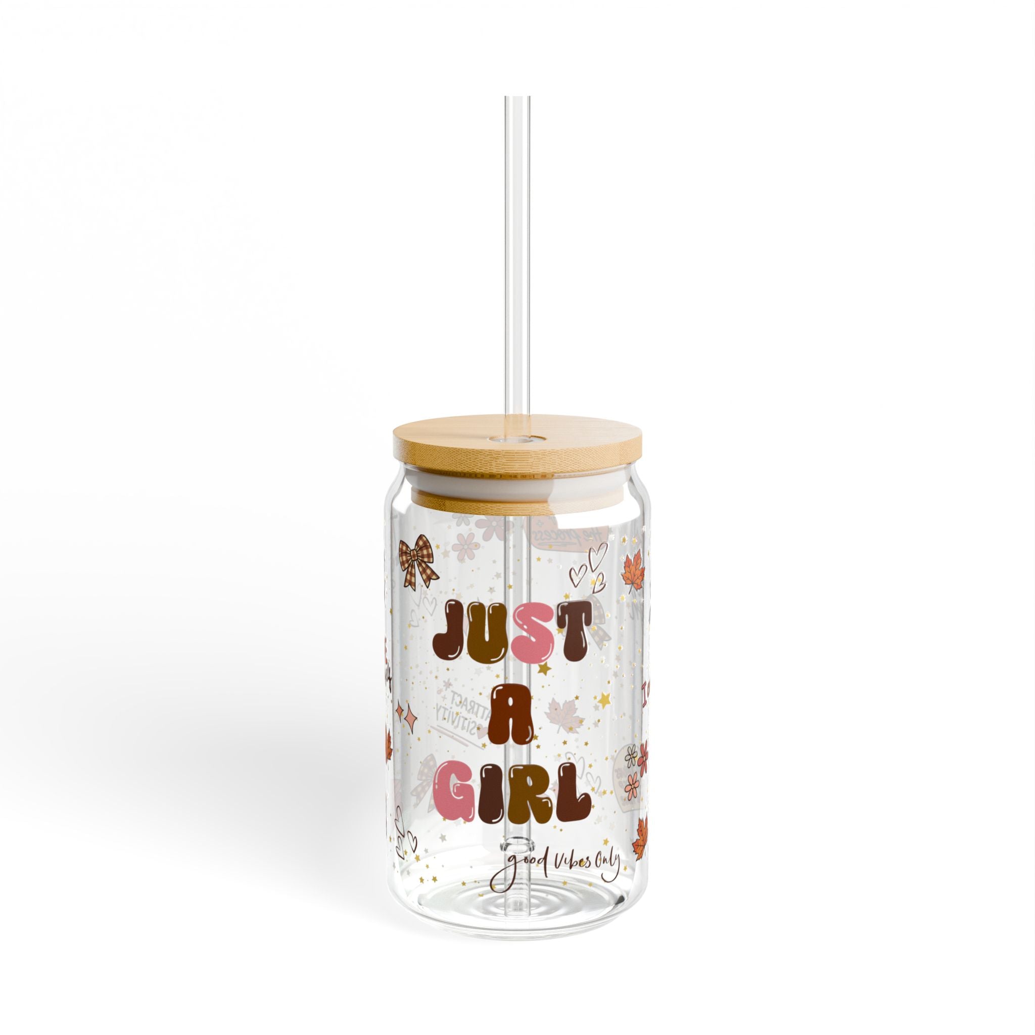 Just a Girl, Affirmations || 16oz Glass Cup