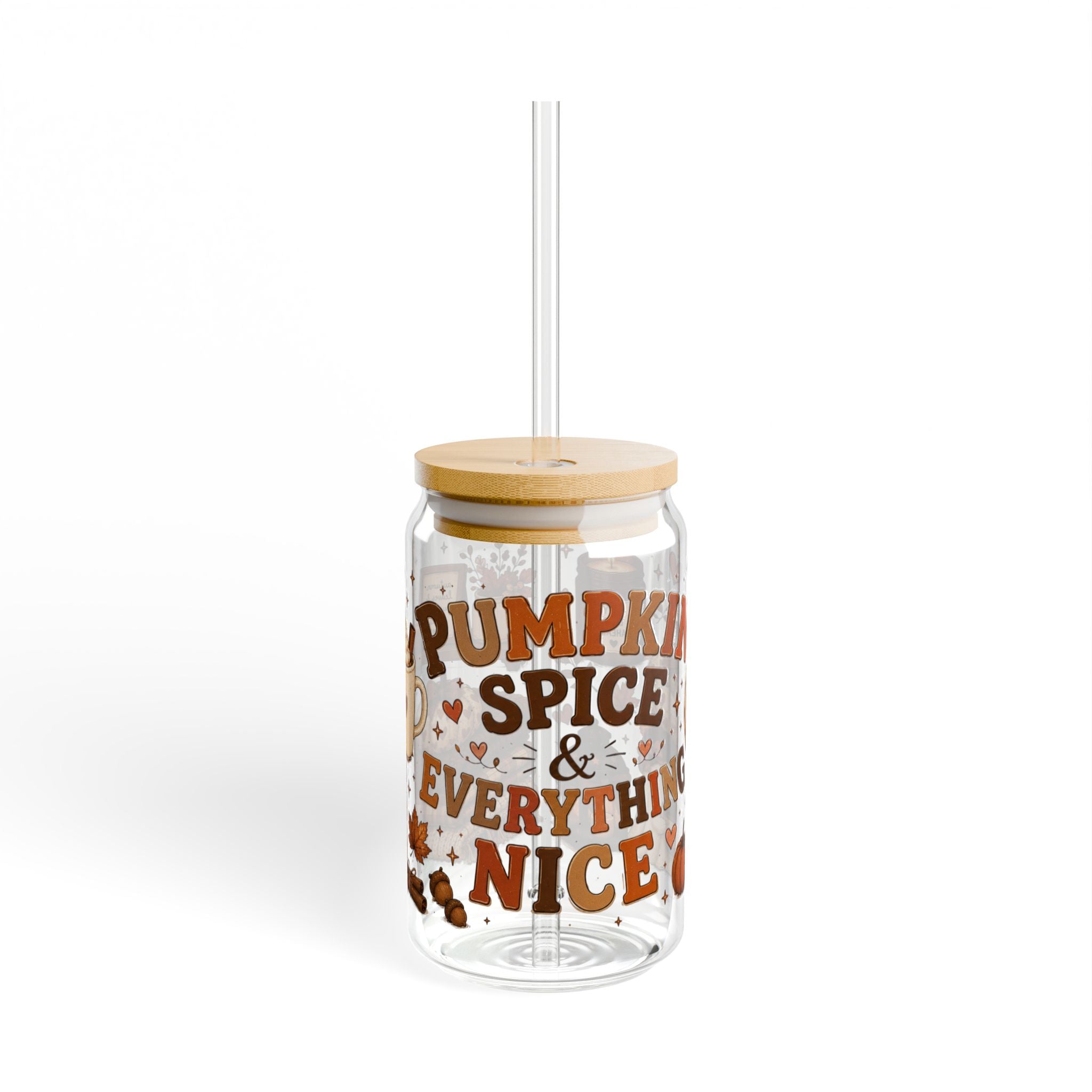 Pumpkin Spice & Everything Nice || 16oz Glass Cup