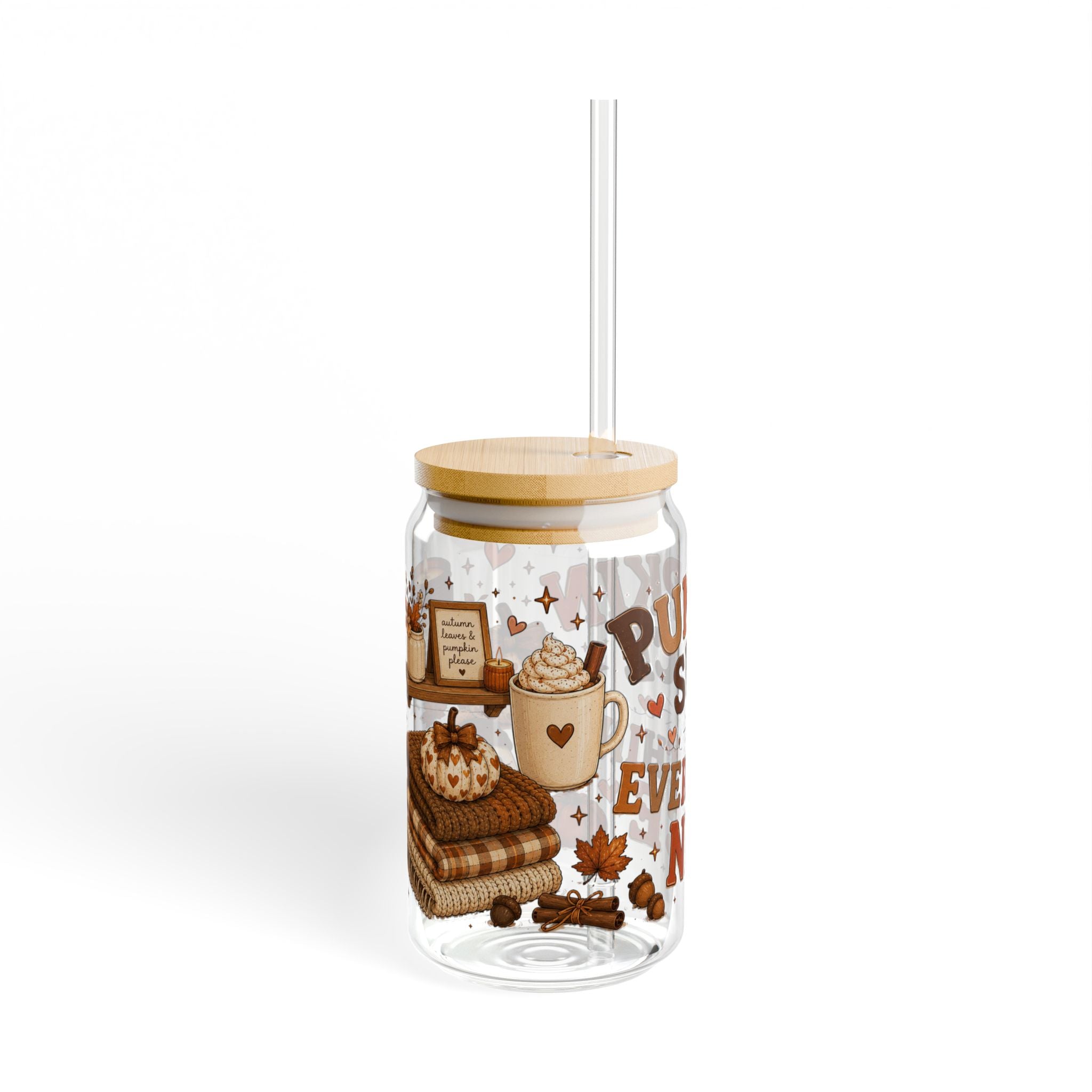 Pumpkin Spice & Everything Nice || 16oz Glass Cup