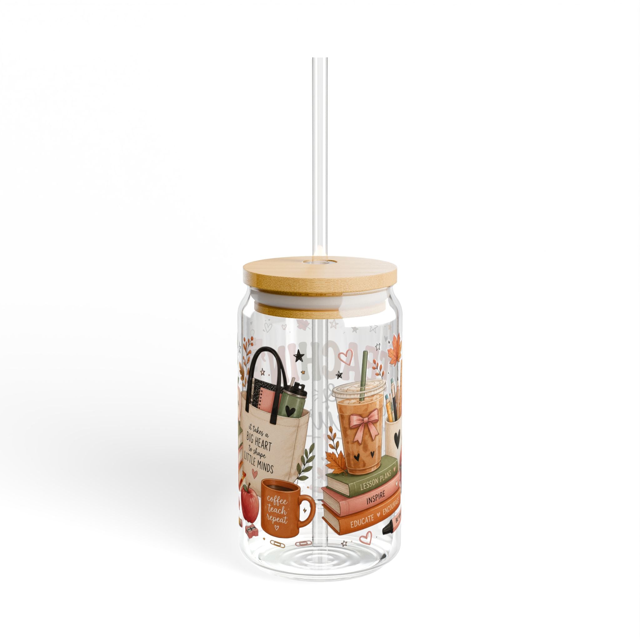Teachin’ & Thrivin’ || 16oz Glass Cup