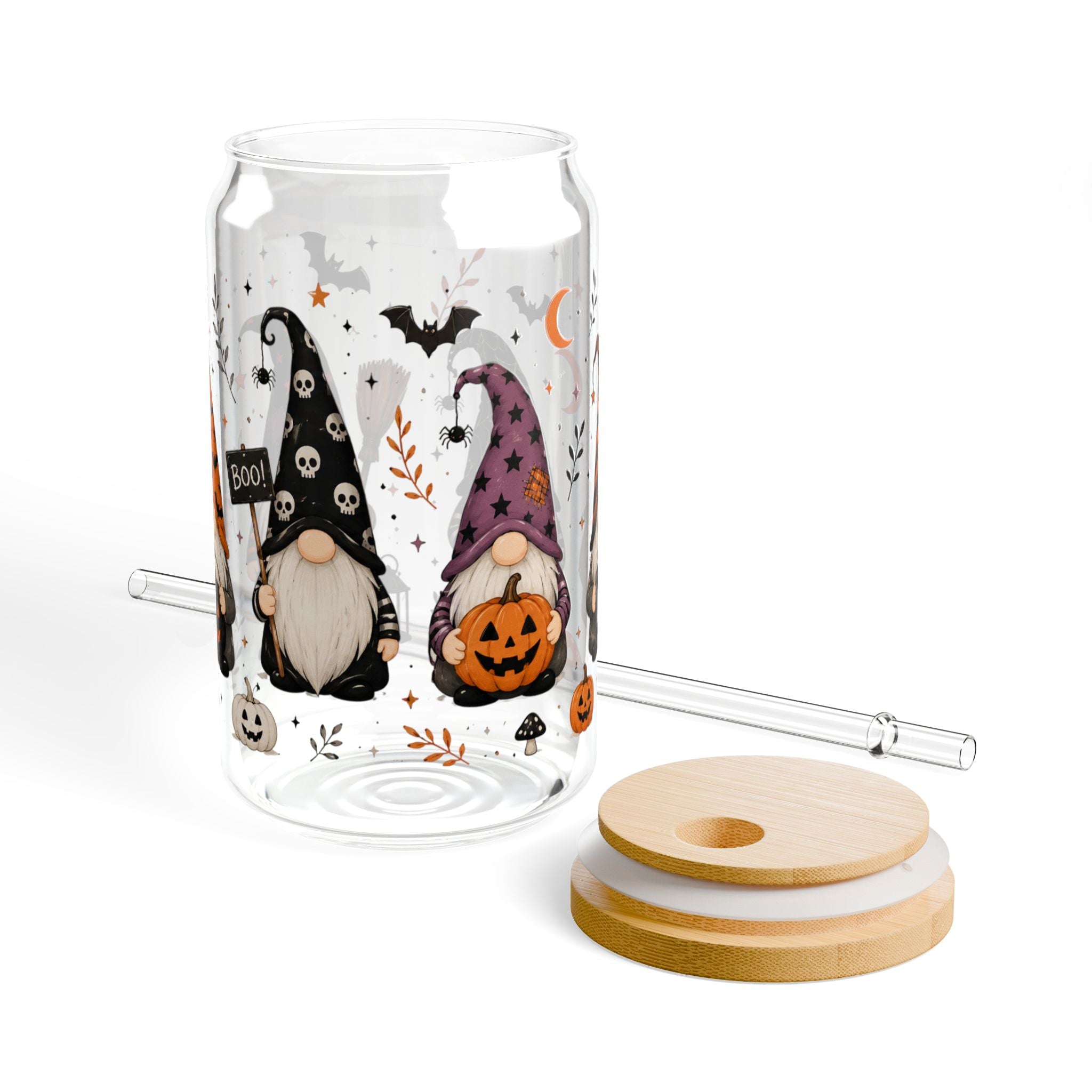 Spooky Gnomes || 16oz Glass Cup