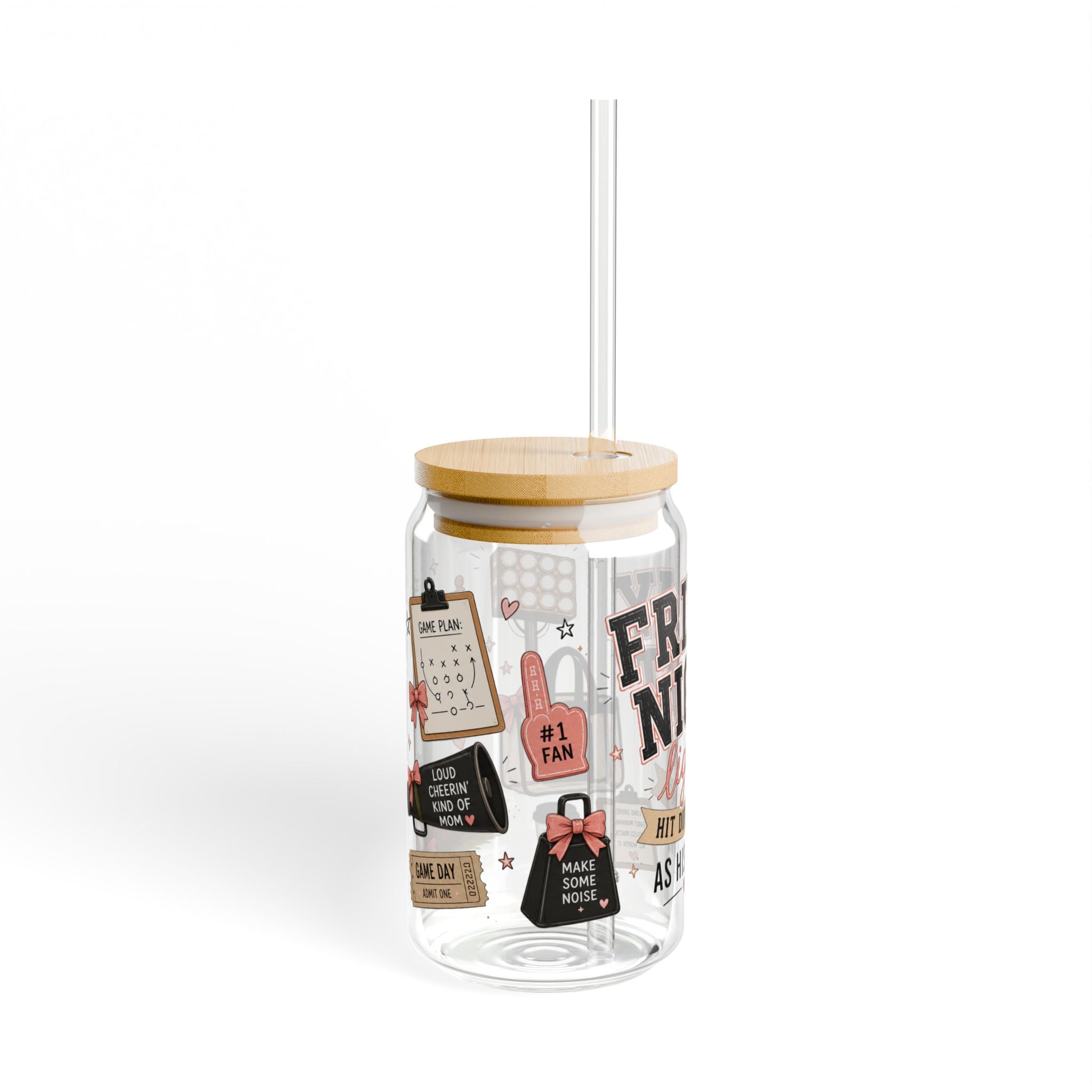 Friday Night Lights Hit Different As His Mom || 16oz Glass Cup