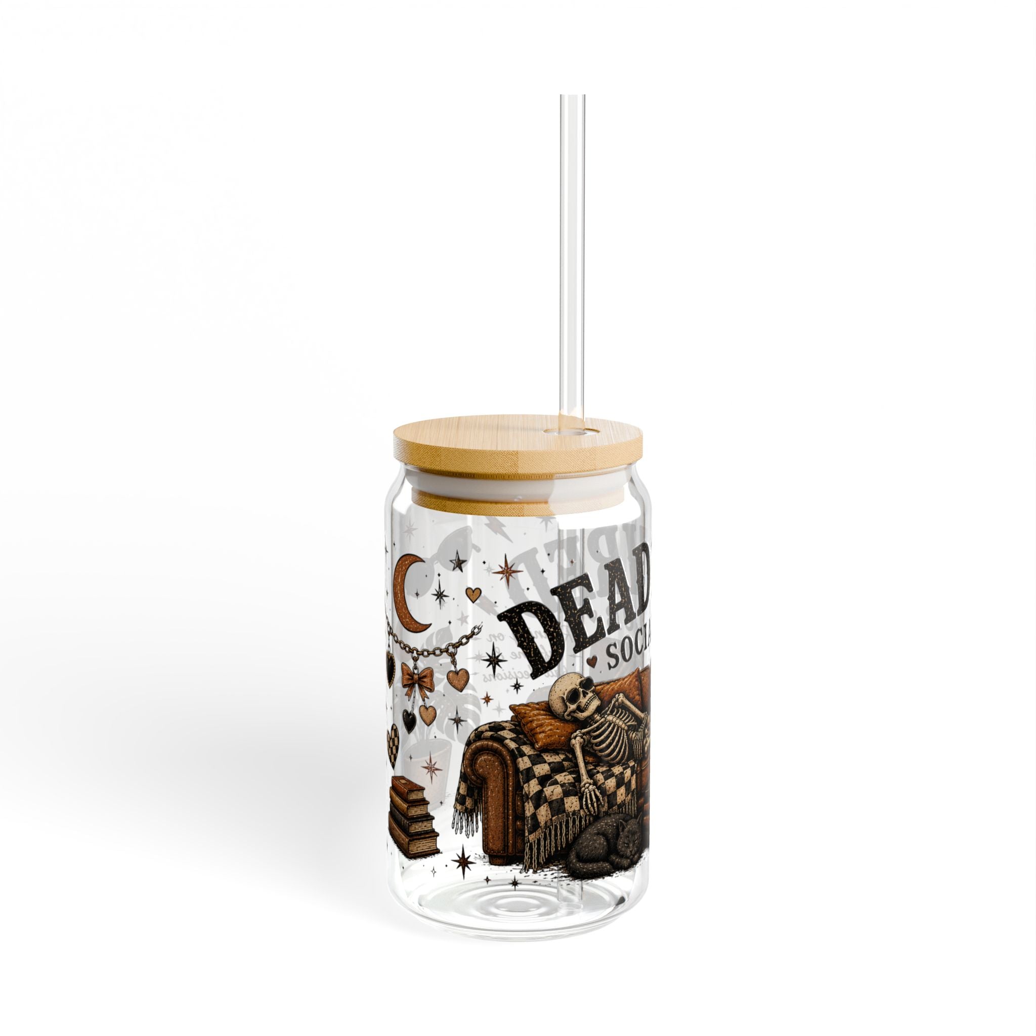 Dead Tired Social Club || 16oz Glass Cup