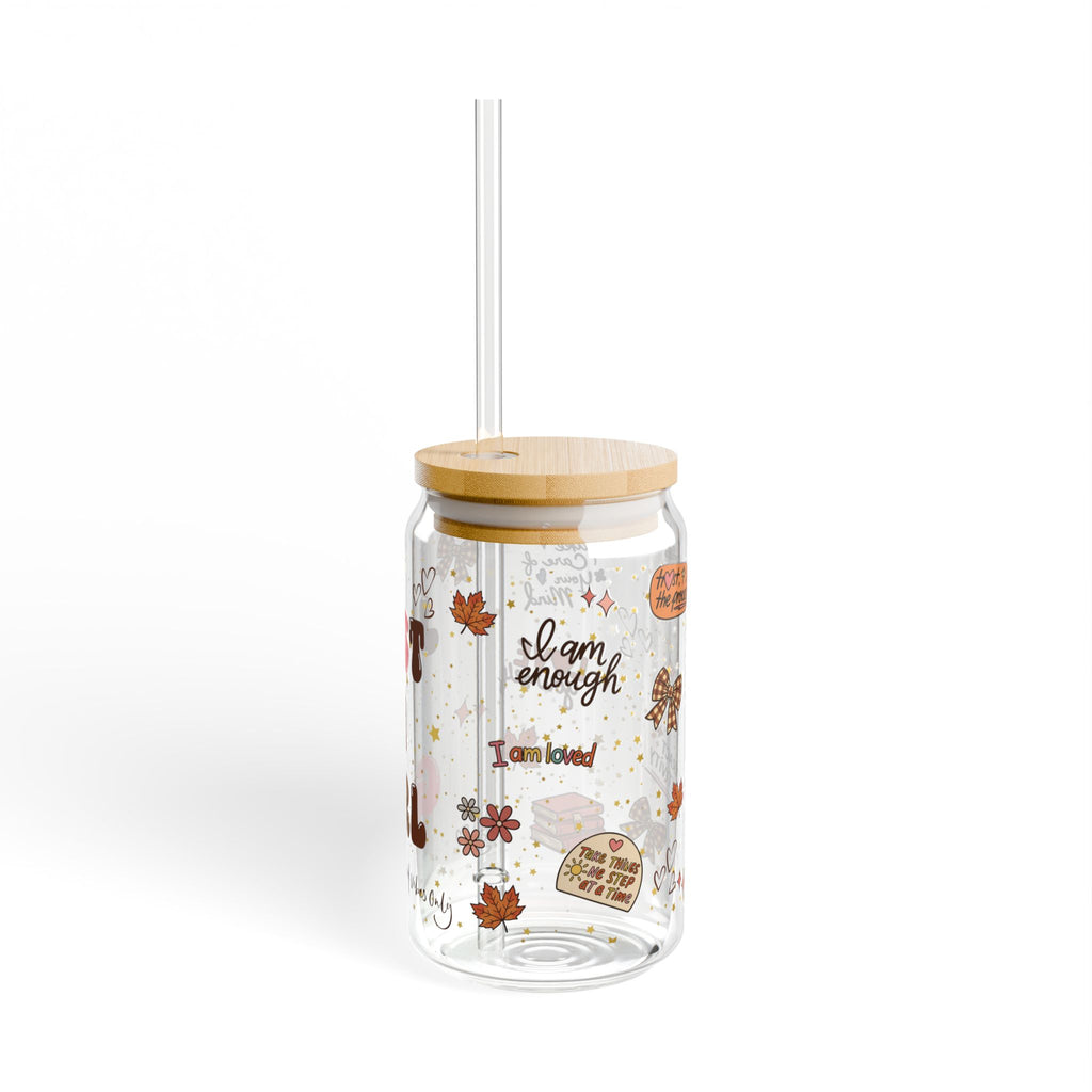 Just a Girl, Affirmations || 16oz Glass Cup
