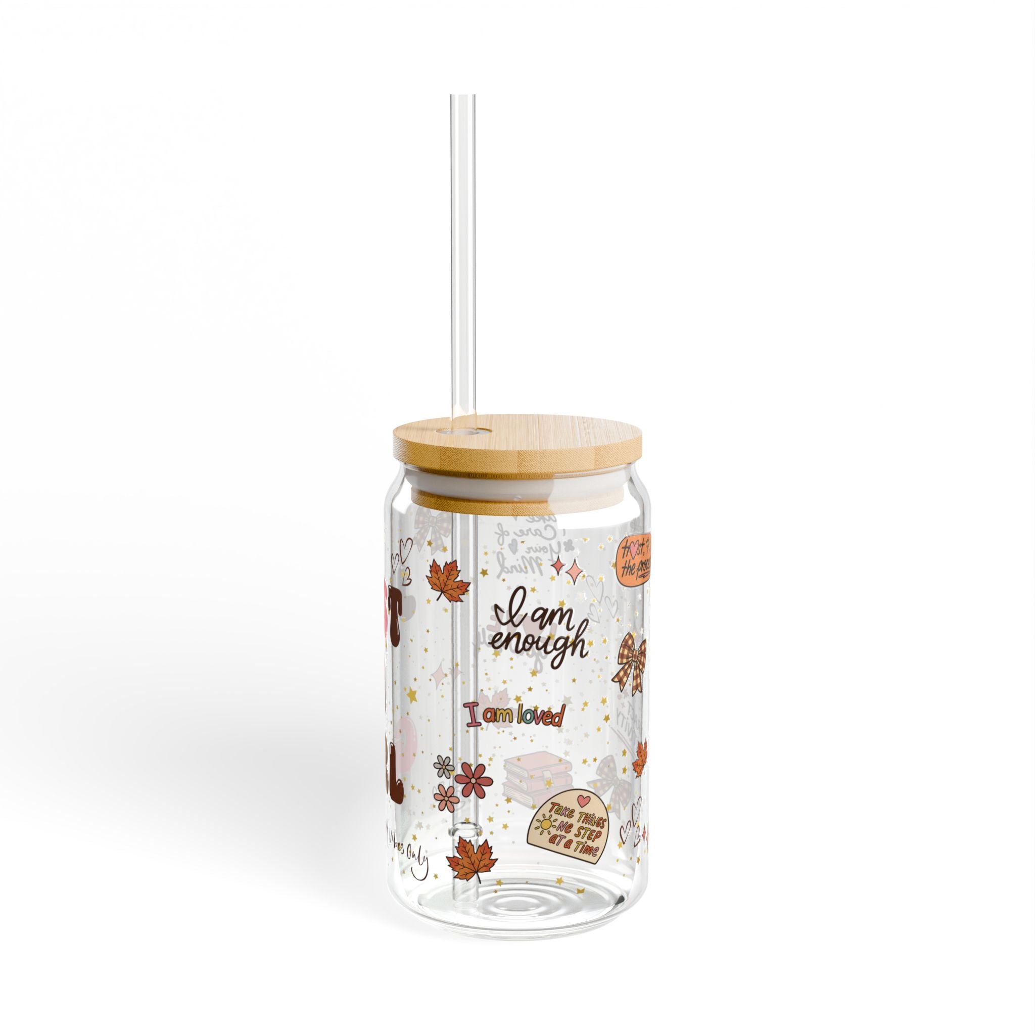 Just a Girl, Affirmations || 16oz Glass Cup