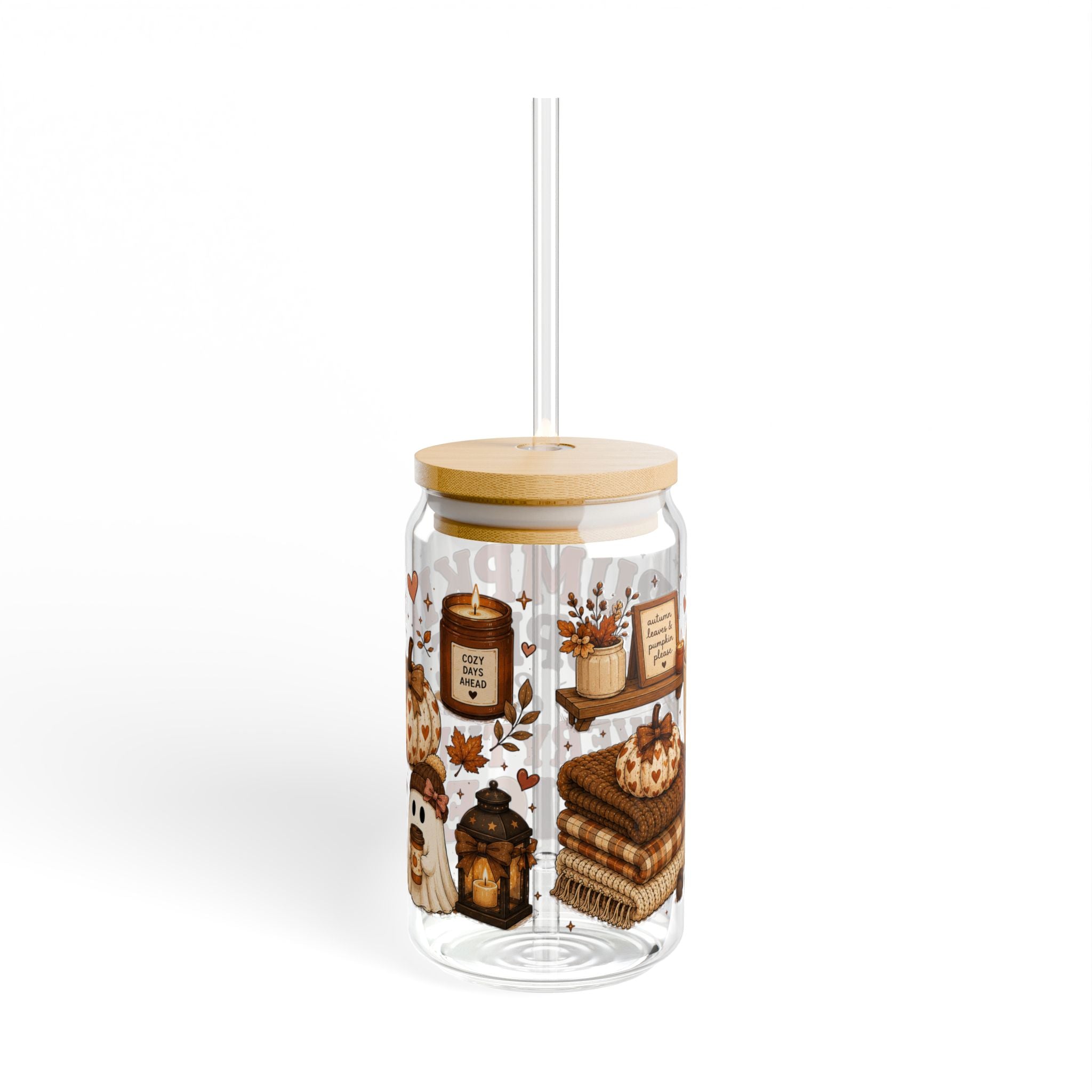 Pumpkin Spice & Everything Nice || 16oz Glass Cup